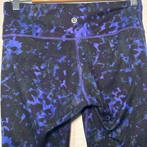 lululemon athletica Blue and Black Leggings